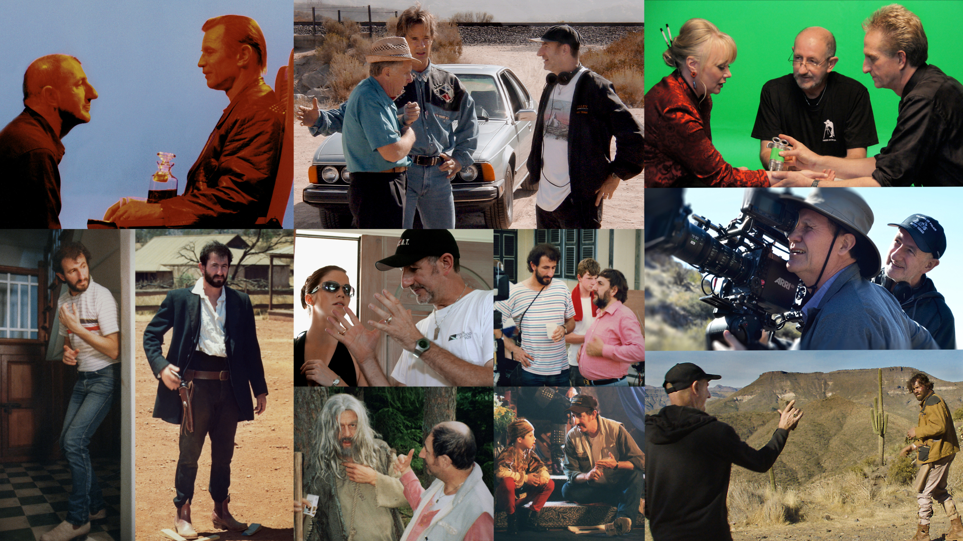 Image montage of Adrian Carr directing